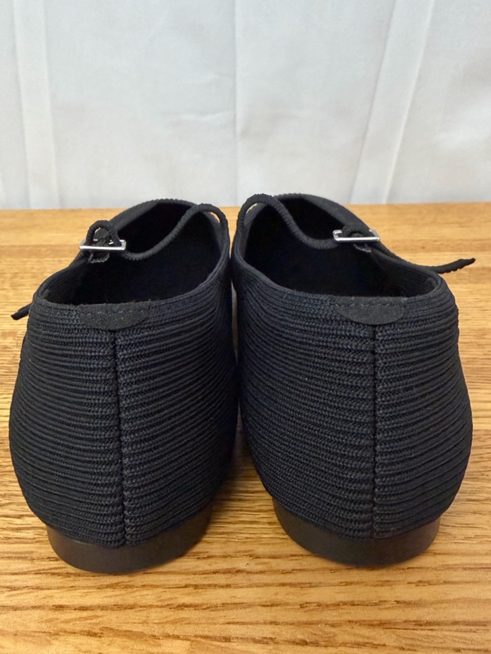 Vivaia Black Margot Mary Jane Square Toe Flat Shoes Womens Size 11W - Picture 6 of 9